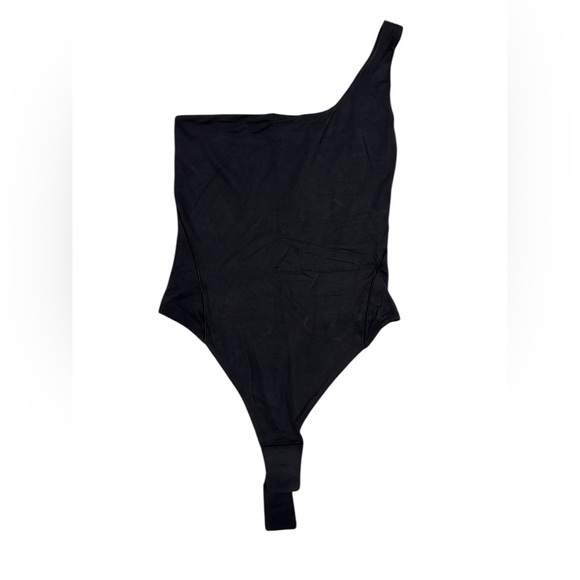 Lululemon Wundermost Ultra-Soft Nulu Asymmetrical Bodysuit in Black - Picture 5 of 7